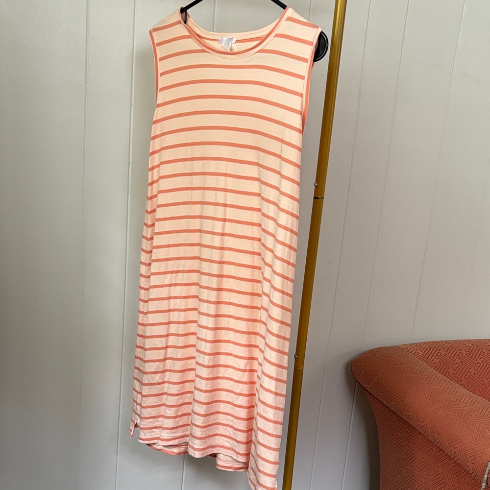 Striped Sleeveless Pajama Dress